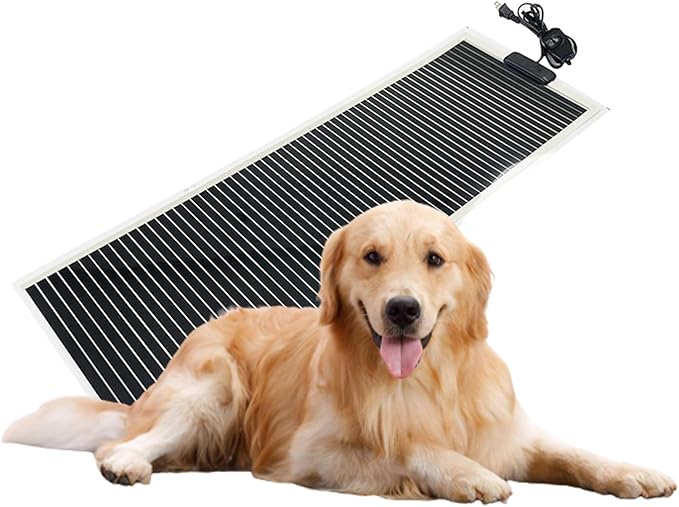 Crystalberry 31" x 11" Reptile Heat Pad 45W, Adjustable Temperature Heating Mat Multi-Temperature Control Pet Heating Pad, Under Tank Heater Mat for Turtle Snake Lizard Terrarium Tank