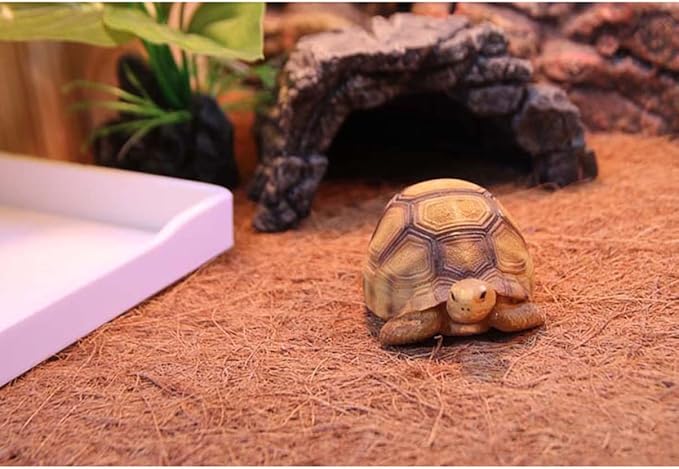2pcs Natural Coconut Fiber Reptile Bedding Mat Soft Cushion Wear-Resistant Liner for Tortoise Lizard Snake Breathable Terrarium Substrate Easy to Cut Maintain