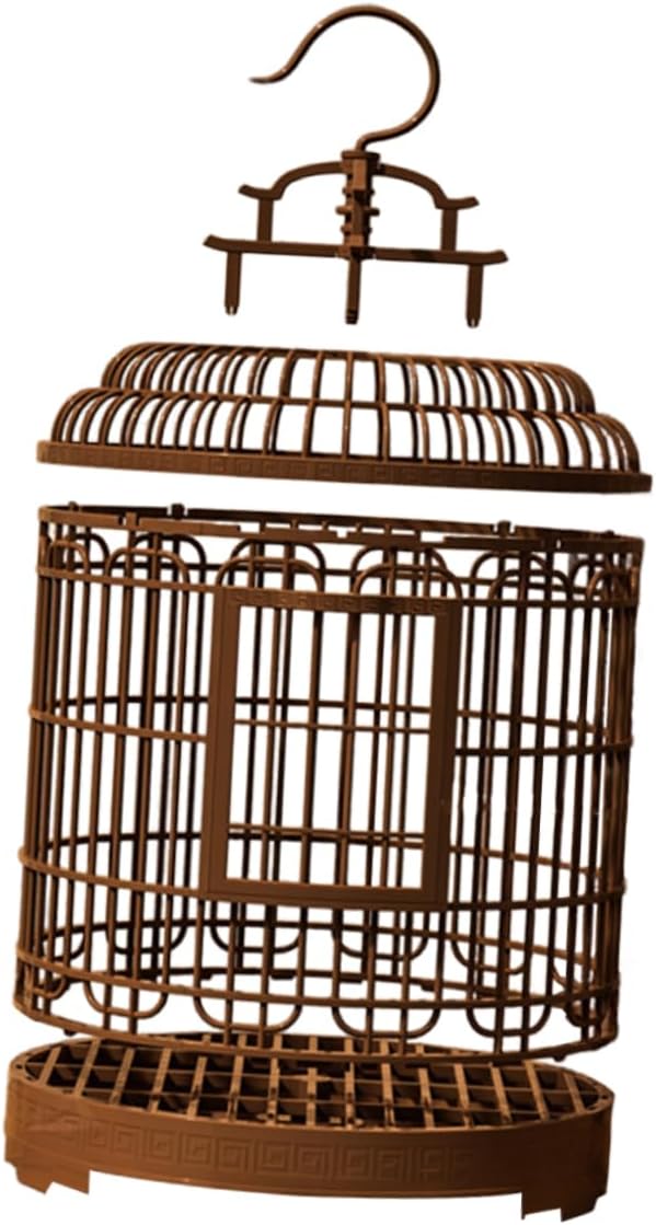 POPETPOP Bird Cage Large Birdcage Plastic Design Parakeet Travel Cage for Macaw