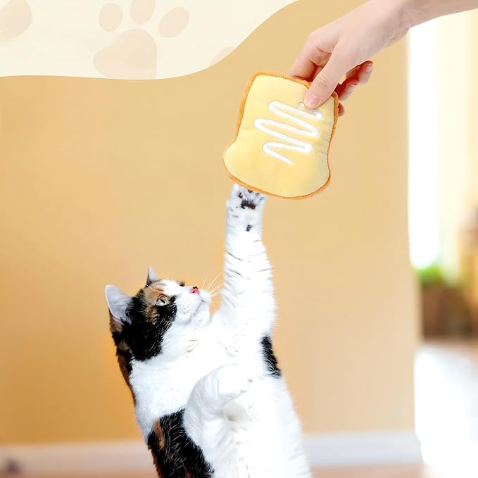 Distaratie Cat Toys 6PCS Bread Catnip Toys Chew Bite Resistant Toys - Image 5