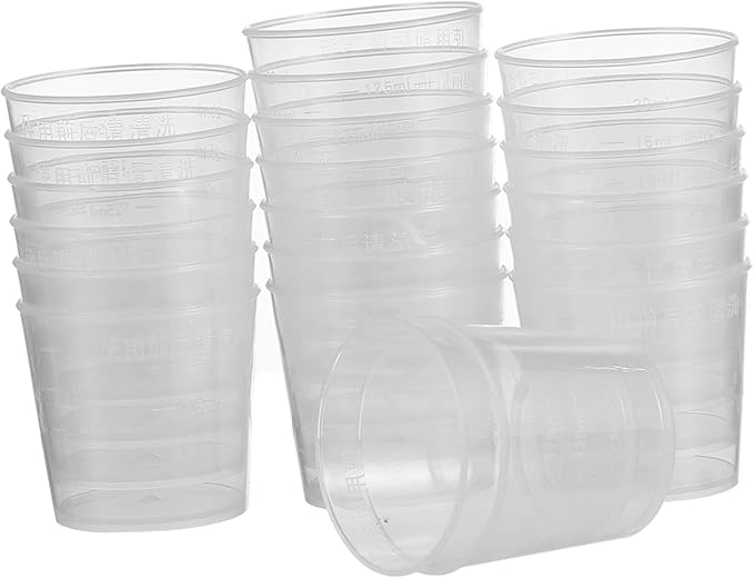 Kisangel 40pcs Reptile Food Measuring Cups Feeding Bowls for Lizards and Geckos Scales for Easy Measurement and Daily Convenience