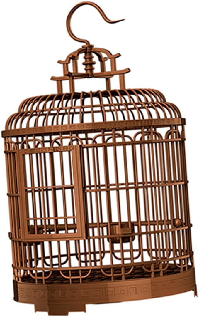 Sosoport Birdcage Villa Luxury Home Finch Cage Easy Cleaning Bottom Portable for Parrots Lovebirds