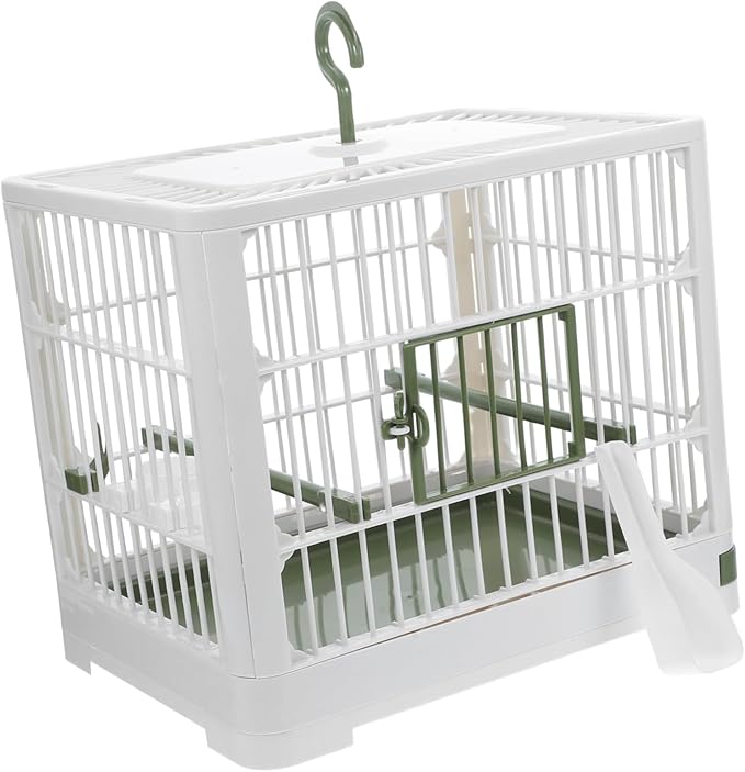Lightweight Foldable Bird Cage with Removable Tray Portable Travel Carrier for Parakeets Cockatiels and Small Birds for Outdoor Activities and