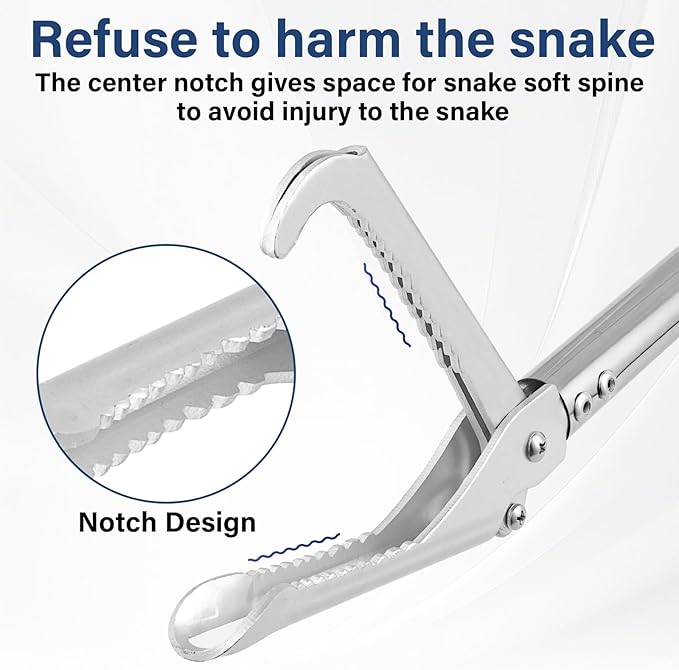 69" Professional Snake Grabber Tools, Snake Catcher Tongs Rattlesnake Copperheads Grabber Keep Spacing Reptile Snake Tools Sponge Handle Wide Jaw Without Harm Move Suit For Chicken Coops Yards Farms