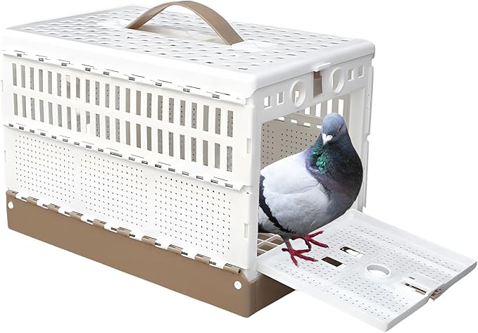 Bird Travel Cage Carrier – ABS 32x20x22cm | Cockatiel Cage | Parrot Parakeet Carrier for Safe Comfortable Transport During Indoor Outdoor Travel Training Domestication Display and Daily Bird Care Us