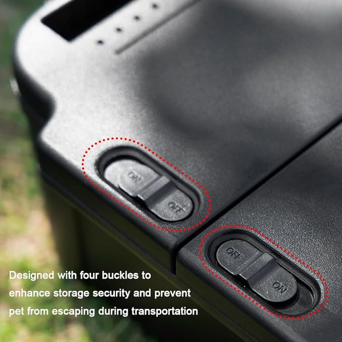 Flushbay Portable Reptile Cage Carrier Tank with Handle Reptile Transport Container Terrarium Box Habitat Cage Pet Houses for Turtle, Gecko, Bearded Dragon, Lizard, Frog, Snake, Spider