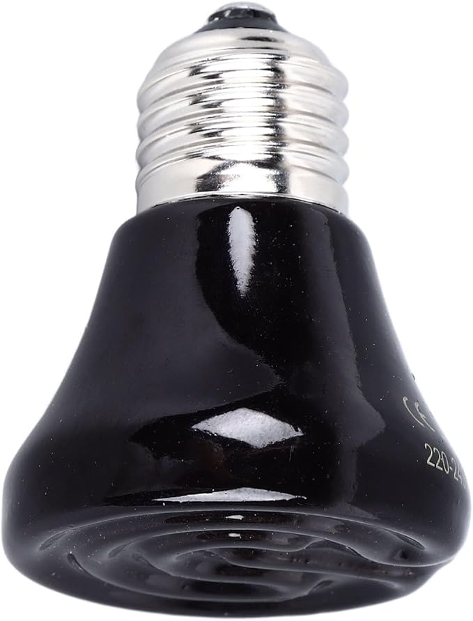 Ceramic Heat Emitter, Reptile Heat Bulbs, No Light Emitting Heat Bulbs, for Amphibian Terrarium, Bearded Dragon Lizard Snake Turtle, Brooder Coop Incubating Chicken (50w)