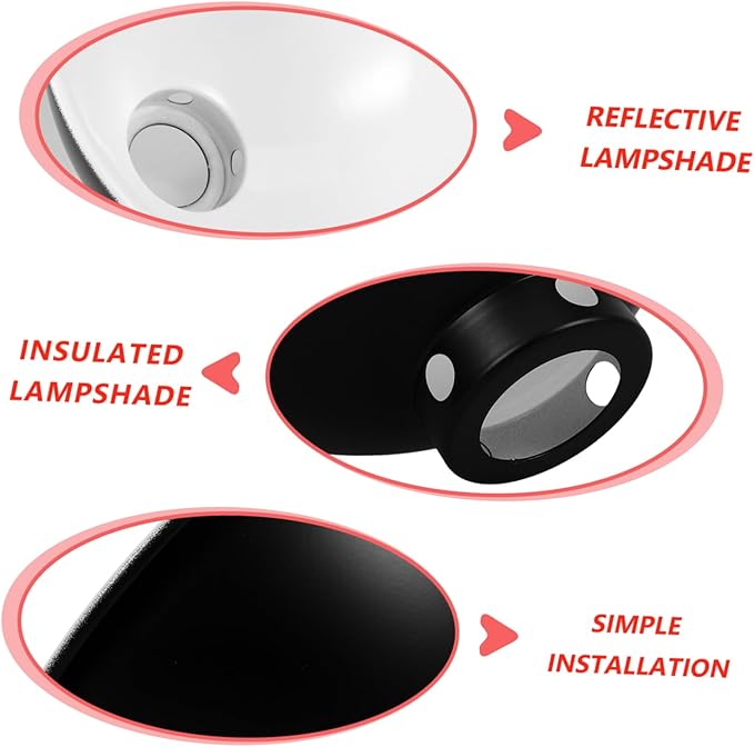 STOBAZA Reptile Lamp Cover Reflector Dome Shade for Optimal Light Utilization Insulated Design Reduces Energy Consumption Easy Installation for Reptile Tank Accessories