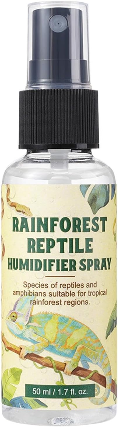 Reptile Humidifier Spray - 50ml Gecko Moisturizing | Versatile Tortoise Hydrating Spray for Breeders Pet Parents Animal Lovers Terrarium Enclosure Cage Feeding Tank Shelters Home Office