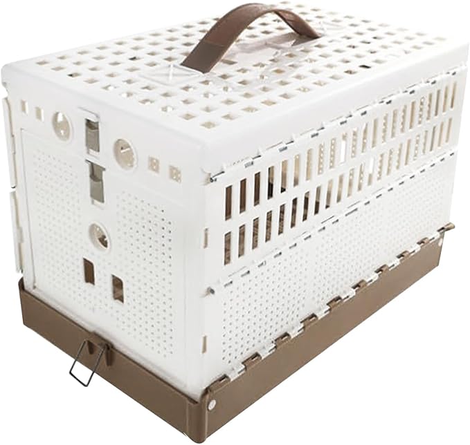 Small Bird Cage - Foldable Portable Carrier for Indoor Outdoor Transport, Yard Training, Competition, Lightweight Travel Bird Domestication Station for Parrots, Finches, Budgies 12.6x7.87x8.66 Inches