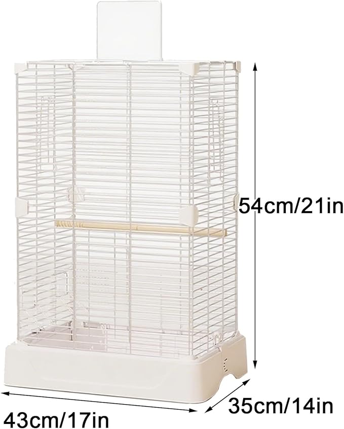 Outdoor Flight Bird Cage White, Parakeet Bird Carrier Travel Cage Indoor Flight Bird Aviary for Cockatiels, Canaries, Finch(Large(5pcs))