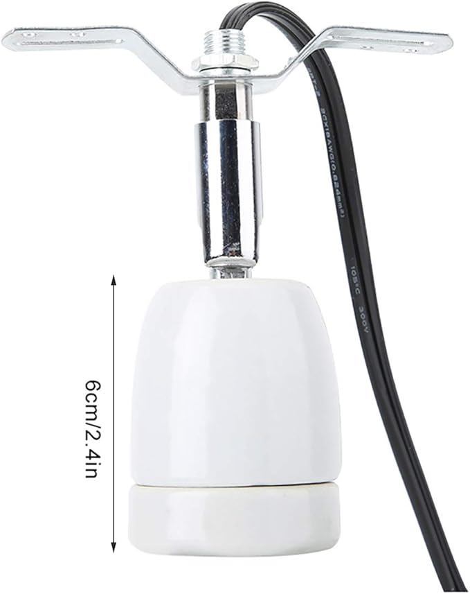 Yosoo Health Gear Heat Lamp Base, Reptile Heat Lamp Labor-Saving Easy To Use, Ceramic Heat Lamp Lder For Outdoor(U.S. Regulations, Transl)