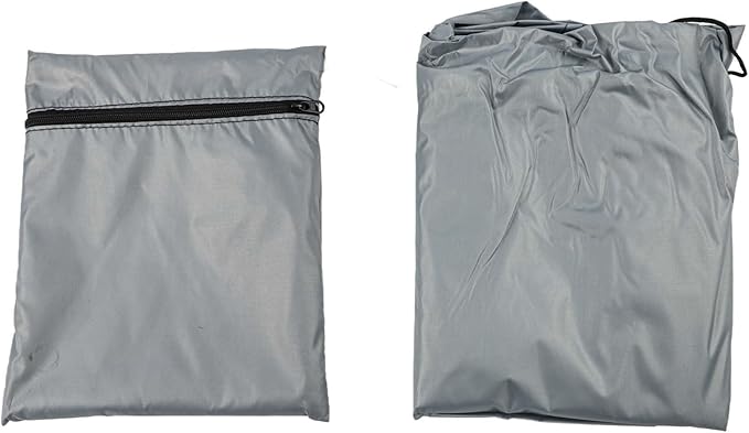 Triangle Rabbit Hutch Cover, Outdoor Guinea Pig Cage Protector, Heavy Duty 210D Oxford Cloth, Windproof Dust Cover with Clear Front Folding, Weather Resistant S(grey 180x52x86cm)