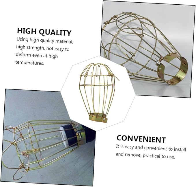 Reptile Heating Scald Lamp Cover 3-Piece Iron Wire Mesh Protective Shade for Reptile Box PET Lampshade Heat Resistance for Safe Temperature Control