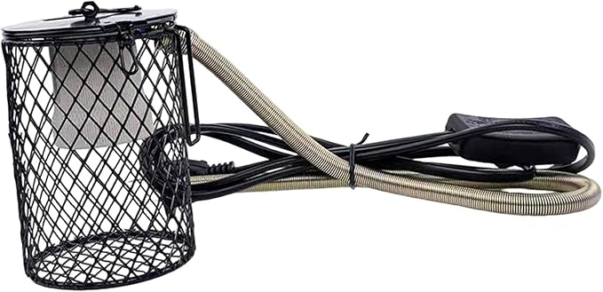 , Basking Light Cover Insulation Cage Heating Lamp Holder Heating Cage for Amphibian Parrot