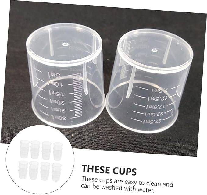 POPETPOP Strong Easy to Pcs Plastic Measuring Cups for Reptiles for Simple Feeding