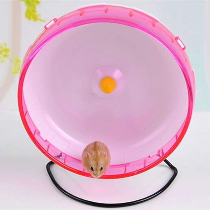 8.2 Inches Hamster Syrian Hamster Gerbil Rat Hedgehog Running Wheel Mute Silent Spinner Exercise Wheel (Yellow)
