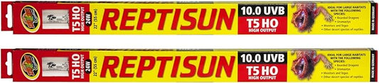 Zoo Med 24 Watt T5 HO ReptiSun 10.0 UVB Lamp, 2pk