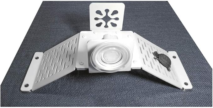 Aquarium Bidirectional Two-Way Bridge Tortoise Turtle Basking Floating Platform,Can Be Suspended at Any Water Level,DIY Assembly (White-Assembly)