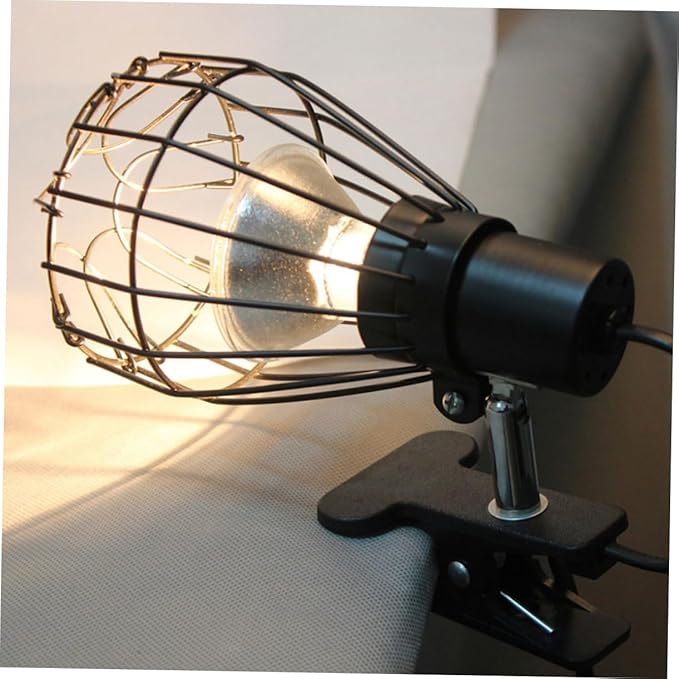 Mobestech 2pcs Reptile Habitat Lighting Shade Ceramic Lampshade Scald Protection Lizard Tank Accessory