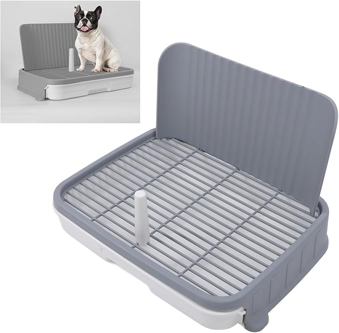 Pee Pad Holder, Mesh Removable Indoor Dog Potty Tray, Easy Cleaning Large Stable Structure Dog Training Toilet, for Medium Large Pets Puppy, 20x15.3x4inch