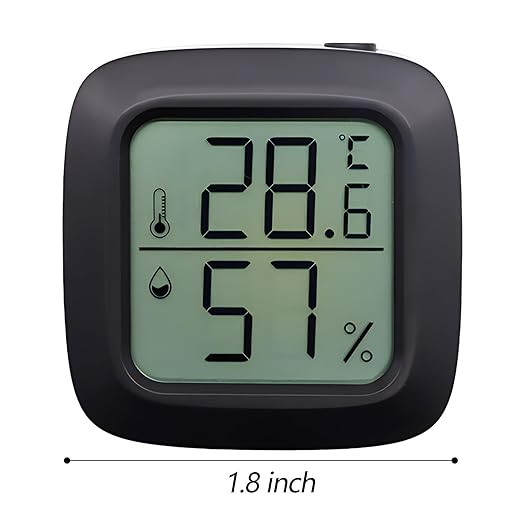 Digital Reptile Thermometer Hygrometer Precise Temp & Humidity Gauge for Terrariums/Tanks Compact LCD Display for Reptiles/Amphibians Habitat Monitoring