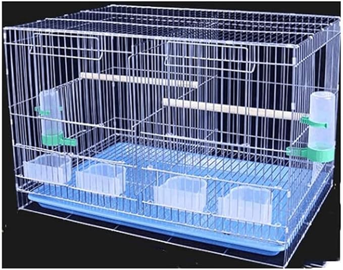 Elegant Birdcage Birdcages High Capacity Bird Carriers Double-Door Metal Bird Cage with Rolling Stand Large Square Bird House Carrier for Yard Exquisite beautif