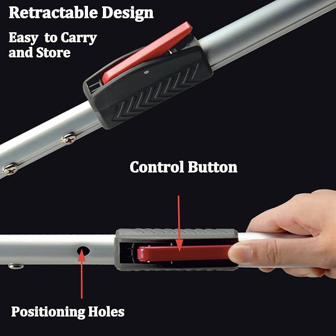 55''-87'' Telescopic Snake Grabber Tongs, Professional Reptile Handling Tool with Wide Jaw for Safe Catching & Relocation of Dangerous Snakes,Perfect for Wildlife Experts & Pet Owners