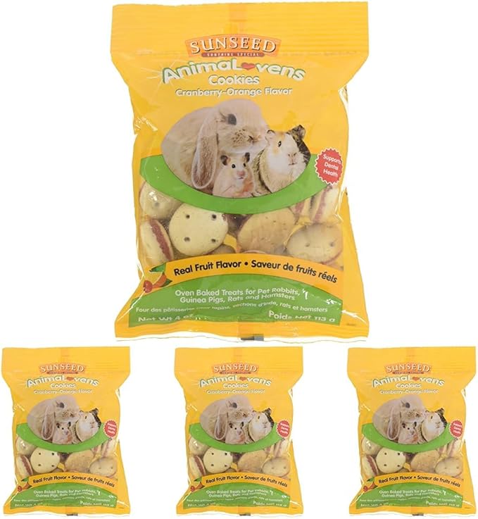 Sunseed Company 36022 Cranberry-Orange Animalovens Small Animal Treat, 4 Oz (Pack of 4)