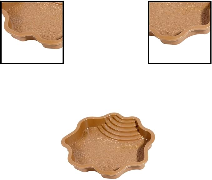 Reptile Bathing Tub with Non-Slip Surface and Entry Ramp for Easy Small Animal Soaking Container