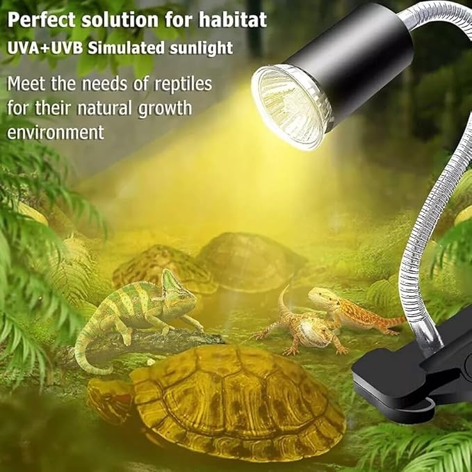 UVA+UVB 25/50/75W Reptile Heat Basking Light Bulb Lamp for Reptiles (25W - 8PCS)