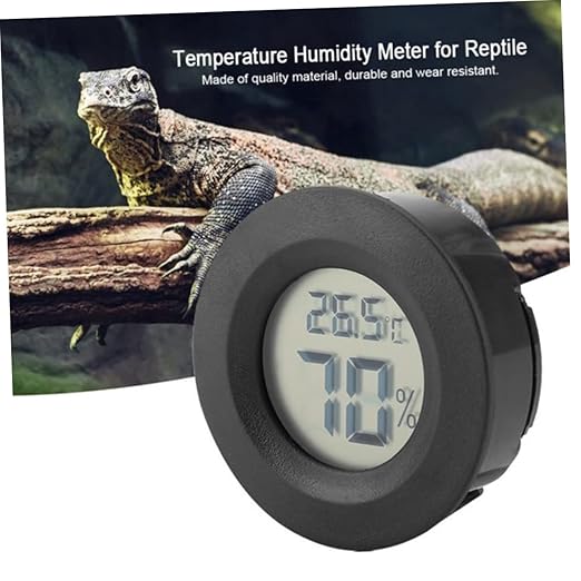 Garneck 4pc Digital Thermometer Hygrometer for Home Room Aquarium Reptile Temperature Sensor Portable Acrylic Humidity