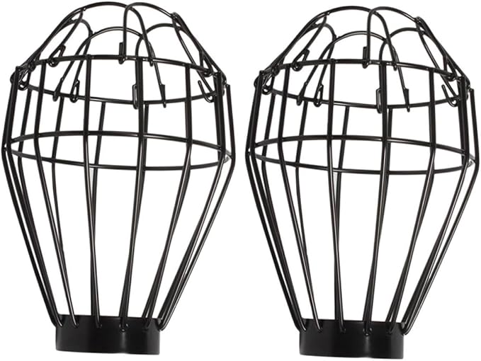 Mobestech 2pcs Reptile Habitat Lighting Shade Ceramic Lampshade Scald Protection Lizard Tank Accessory