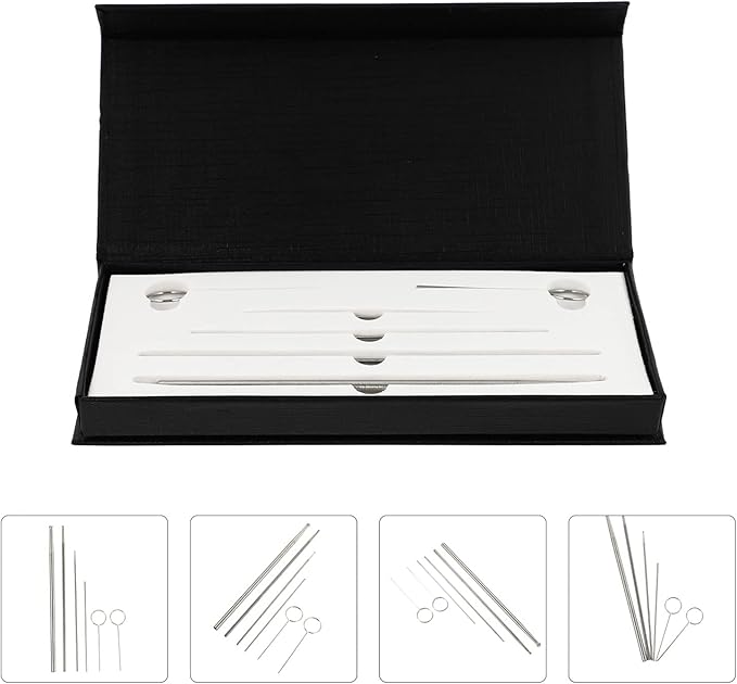 Homoyoyo 1set Snake Gender Detector Probe Professional Stainless Steel Reptiles Sexing Kit Lightweight and Portable with Smooth Head Design for Easy Operation