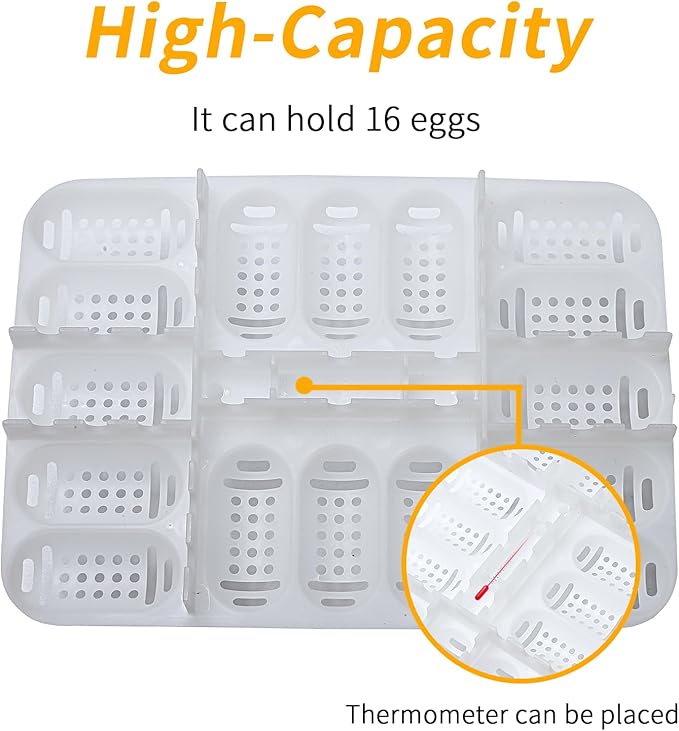 16 Grids Reptile Breeding Box, Professional Reptile Egg Incubation Box for Breeding and Hatching