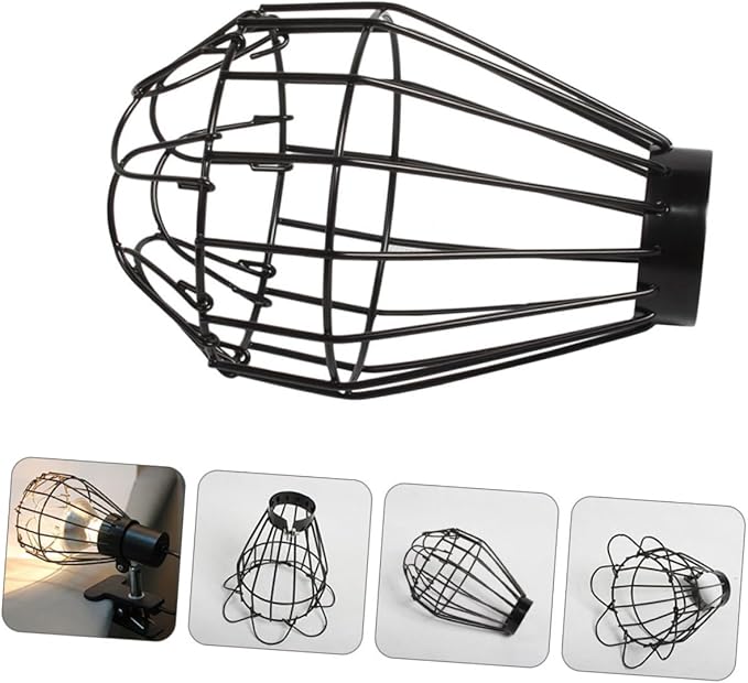 Cabilock Reptile Heating Lamp Shade Anti-Scald Mesh Cover 2-Pack Ceramic Bulb Protector for Terrarium Lighting Suitable for Bearded Dragons Snakes and Turtles