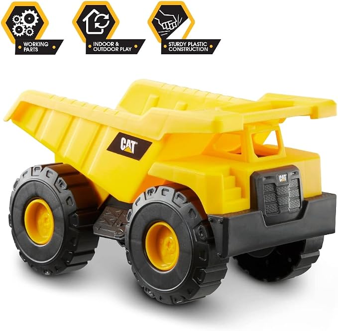 Cat Construction 7" Dump Truck, Loader & Excavator toys Combo Pack - Image 7