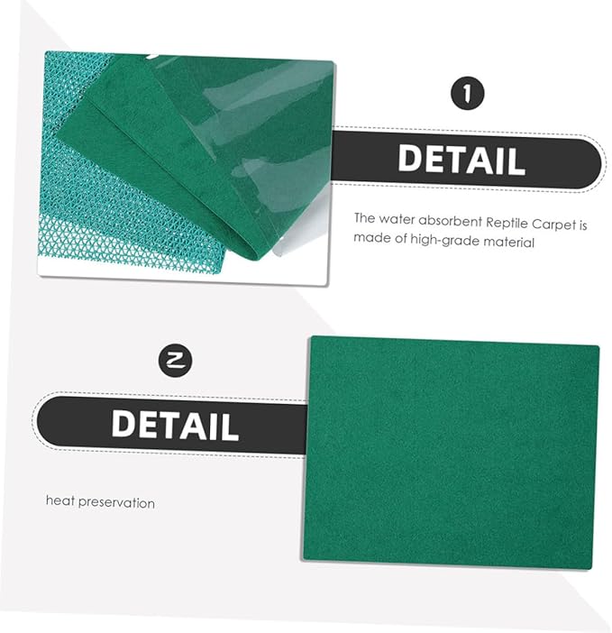1set Reptile Carpet Substrate Mat for Terrarium Pet Cage Liner Cushion for Tortoise Lizard and Snake Bedding Easy to and Reuse