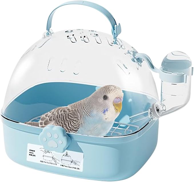 Handheld Kennel for Tiny Breed Puppy Kitten Ferret Bunny - Ventilated Bird Bag Carrier with Water Bottle | Portable Pet Carrier for Car Rides Veterinary Visits Travel Outdoor Use Comfortable, Secure