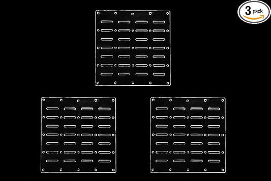 GuineaLoft™ T8F (3-Pack) Clear Acrylic Panels – 12 x 12 Inch (30 x 30 cm), 1/6 Inch (4 mm) Thick, Sturdy & Unbendable, Precision Cut Openings & Rounded Corners – Guinea Loft Exclusive