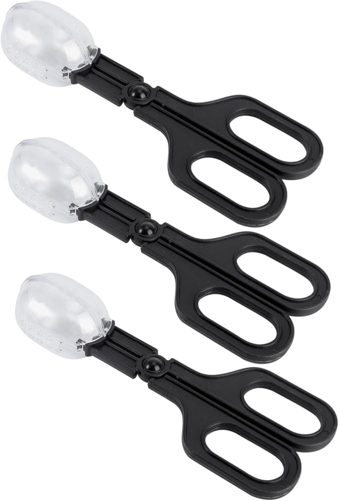 Kisangel 3Pcs Reptile Feeding Clip Flexible Insect Feeding Cleaning Tool for Crickets for Lizard Reptile Care