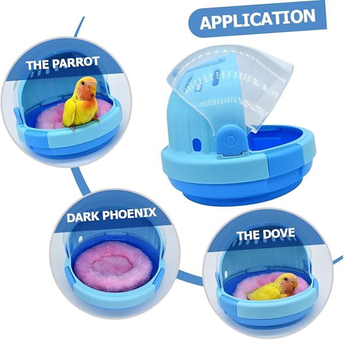 Portable Parrot Travel Carrier Lightweight Handheld Bird Cage Breathable Design for Pets Compact and Transparent for Outdoor Scenery Viewing