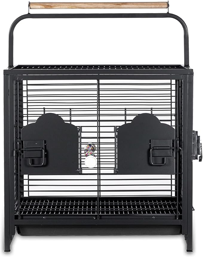 Birdcage Bird Cage Portable Bird Carrier Parrot Travel Cage with Feeding Cups Metal Breathable Travel Cage Lightweight Bird Carrier for Indoor Outdoor for Lov