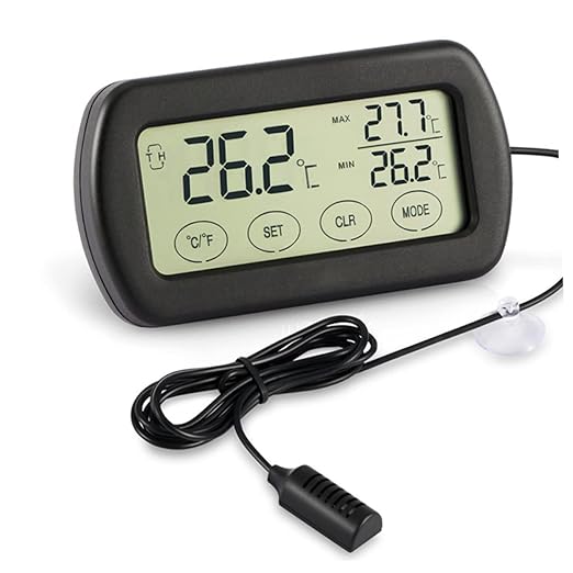 VICASKY Reptile Tank Thermometer Digital Humidity Monitor Freezer Alarm Egg Incubation Safe