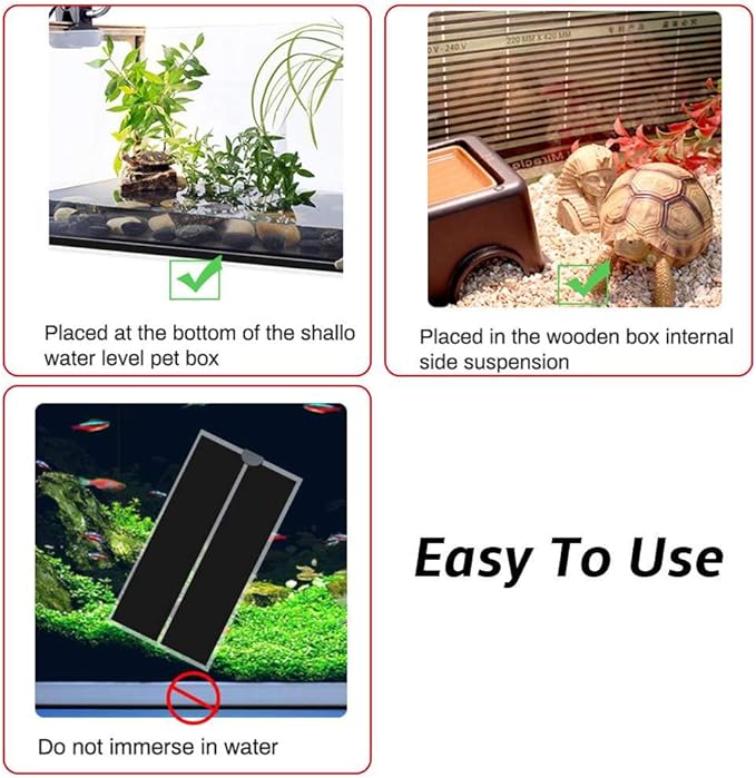 YOUMU Reptile Heating Pad- (5W/15W/25W/35W) Temperature Adjustable Terrarium Heat Mat for Turtle/Snake/Frog/Lizard/Small Animals/Plant Box (5W(7.08in5.9in))