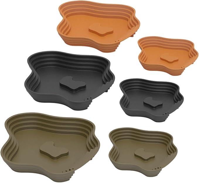 Sloped Animal Water Container Simulated Living Space Platform for Tortoises Amphibians Soaking Tub for Turtles Safe Turtle Drinking Bath Pan Multi Functional Soaking Dish Indoor/Outdoor Turtle Water