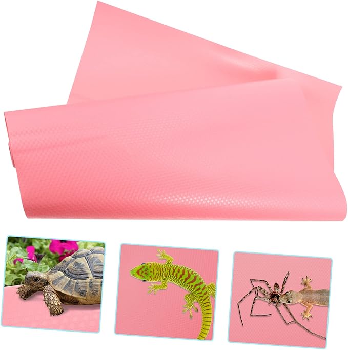 Mikikit Reptile Carpet for Bearded Dragon Gecko Snake Terrarium Liner Mat Non-Slip Substrate Bedding for Reptile Tanks for Lizards and Turtles 2ft x