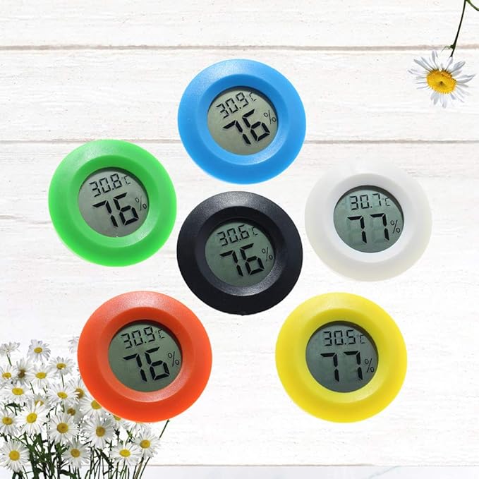 POPETPOP Box Temperature and Humidity Meter Portable Thermometer Wall Mounted Thermometer Bedroom Thermometer Office Thermometer Digital Thermometer Hygrometer Outdoor Humidity Gauge Indoor
