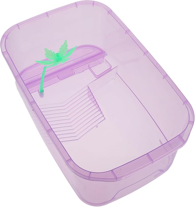 POPETPOP Amphibious Pet Tank Travel Accessories Reptile Terrarium - Portable Clear and Transparent Plastic Tank, Reptile Breeding Tank for Spiders Frog Snakes Small Reptiles Turtle Tank