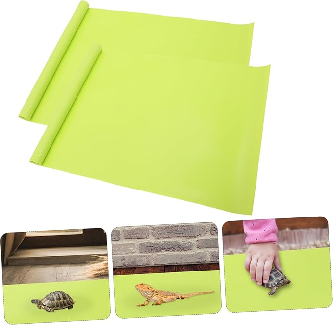Happyyami 2pcs Reptile Carpet for Terrarium Bedding Non-Absorbent Mat for Bearded Dragon Turtles Snakes and Lizards